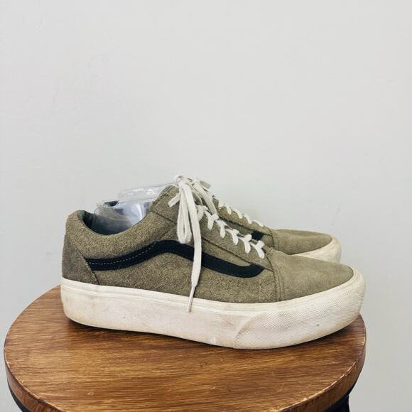 Vans Old Skool Grape Leaf True White Platform Suede Sneakers Women’s Size 9 - Picture 4 of 9